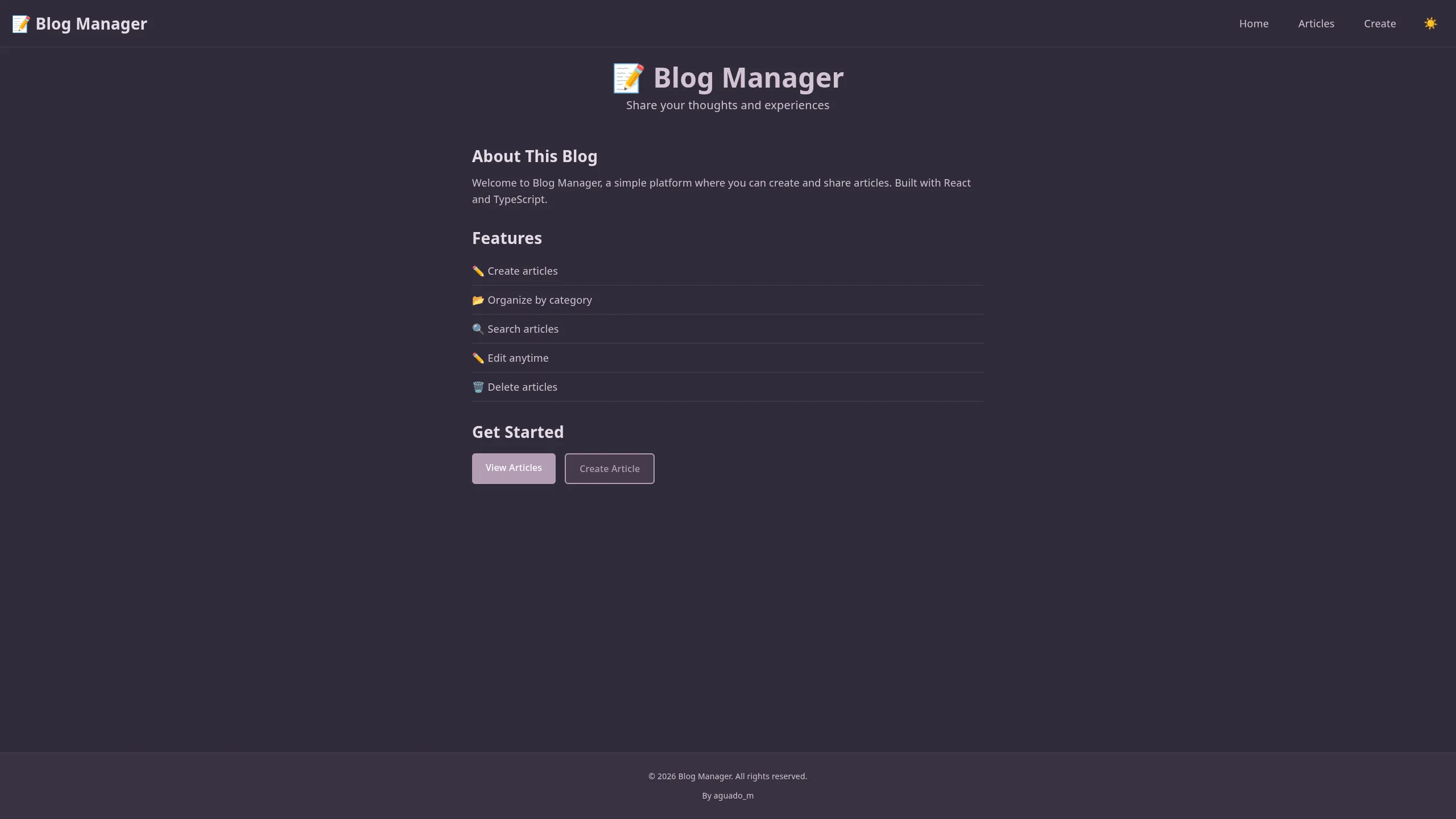 Blog Manager