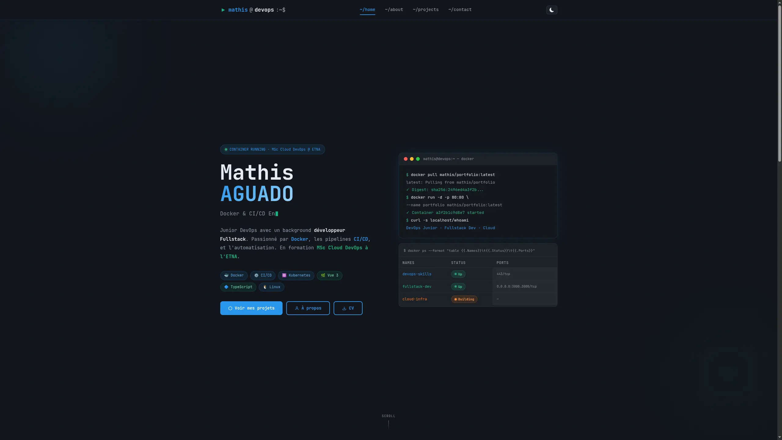 Maquette Portfolio DevOps